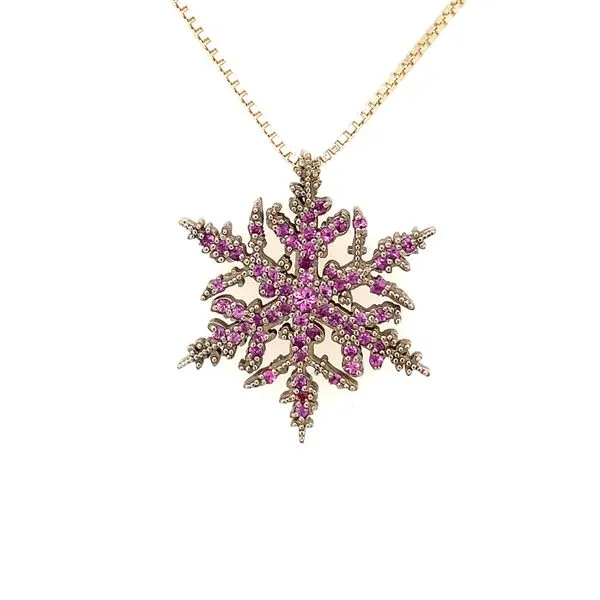 14K White Gold Pink Sapphire 