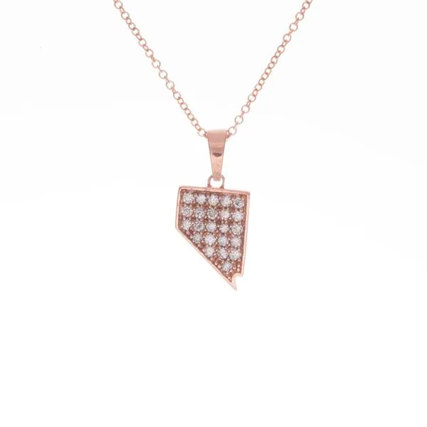 14 Karat Rose Gold And Diamond Nevada Pendant Double Diamond Jewelry Olympic Valley, CA