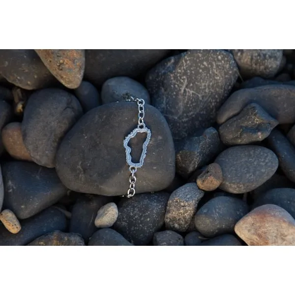 White Gold Lake Tahoe Bracelet Double Diamond Jewelry Olympic Valley, CA