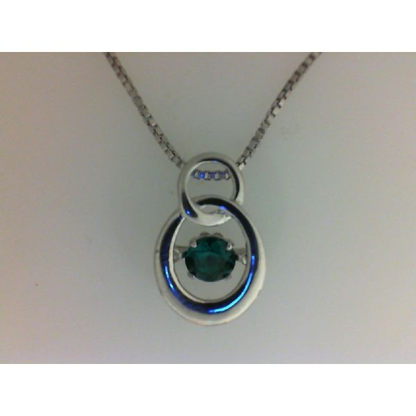 Created Emerald Pendant, May Birthstone Pendant
