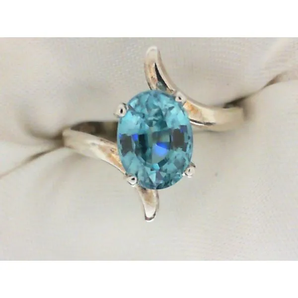 Blue Zircon Ring