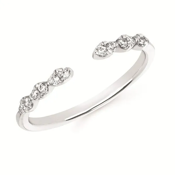 14K White Gold Open Diamond Band – 0.12 CTW Duke's Jewelers Springville, UT