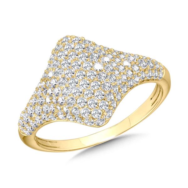 Diamond Pave Oval Signt Ring - 1 CTW Duke's Jewelers Springville, UT