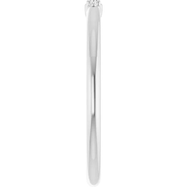 Dainty White Gold 3 Stone Diamond Ring Image 5 Duke's Jewelers Springville, UT