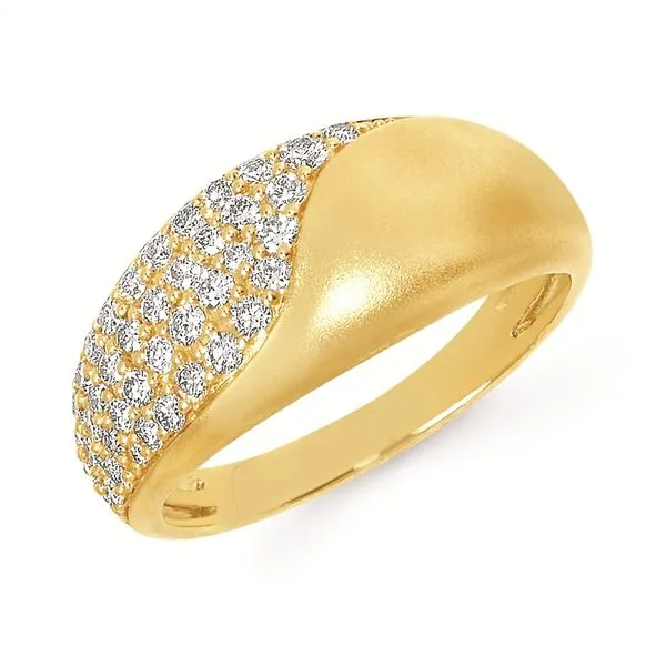 14K Yellow Gold Domed Pavé Diamond Ring — 0.50 CTW Duke's Jewelers Springville, UT
