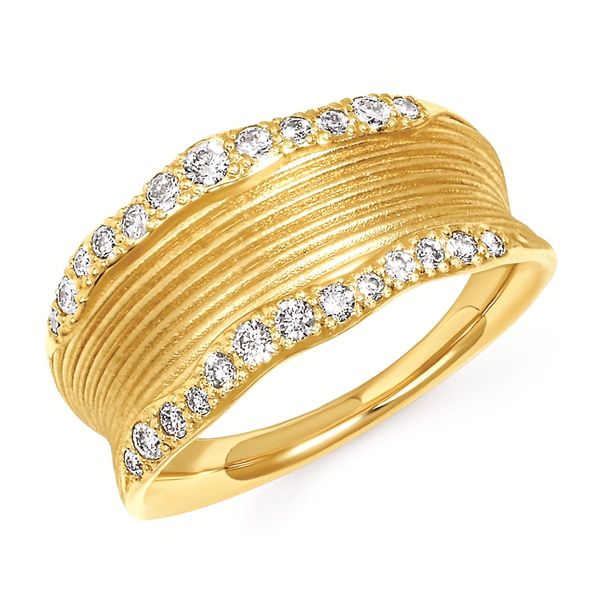 14K Yellow Gold Diamond Wave Ring – 0.40 CTW Duke's Jewelers Springville, UT