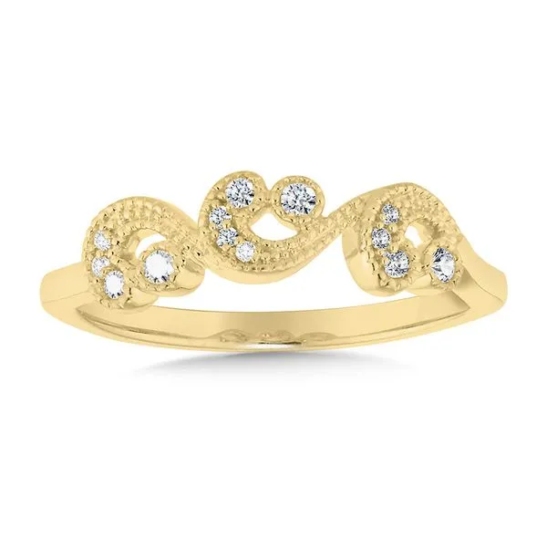 Yellow Gold Diamond Scroll Ring Duke's Jewelers Springville, UT