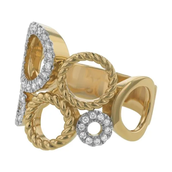Braided Circle Diamond Ring Image 2 Duke's Jewelers Springville, UT