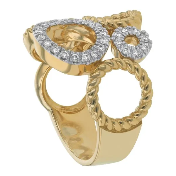 Braided Circle Diamond Ring Image 3 Duke's Jewelers Springville, UT