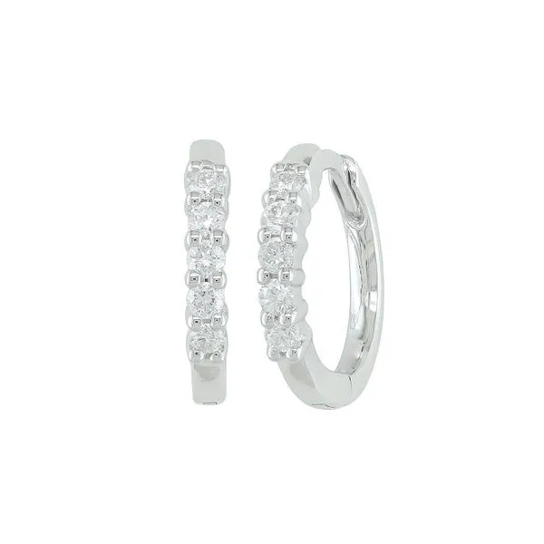 White Gold Diamond Hoop Earrings Duke's Jewelers Springville, UT