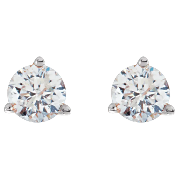 3-Prong Diamond Stud Earrings – 1/4ctw Image 2 Duke's Jewelers Springville, UT