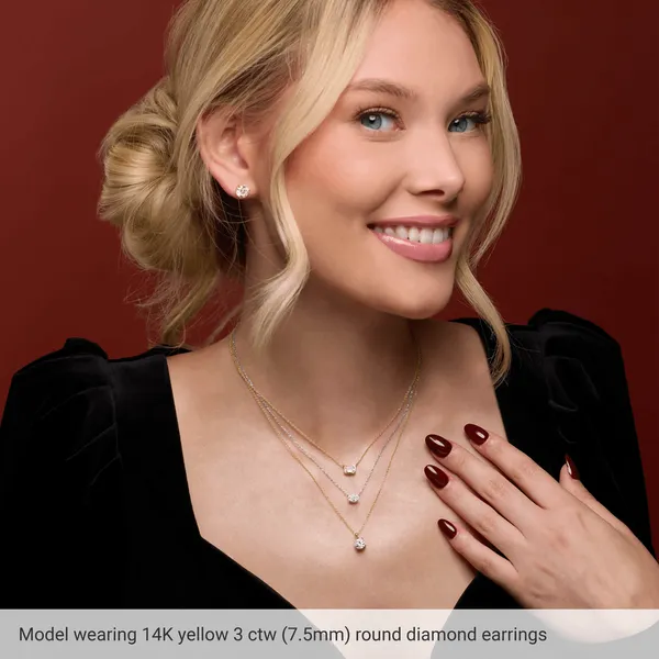 3-Prong Diamond Stud Earrings – 1/4ctw Image 4 Duke's Jewelers Springville, UT