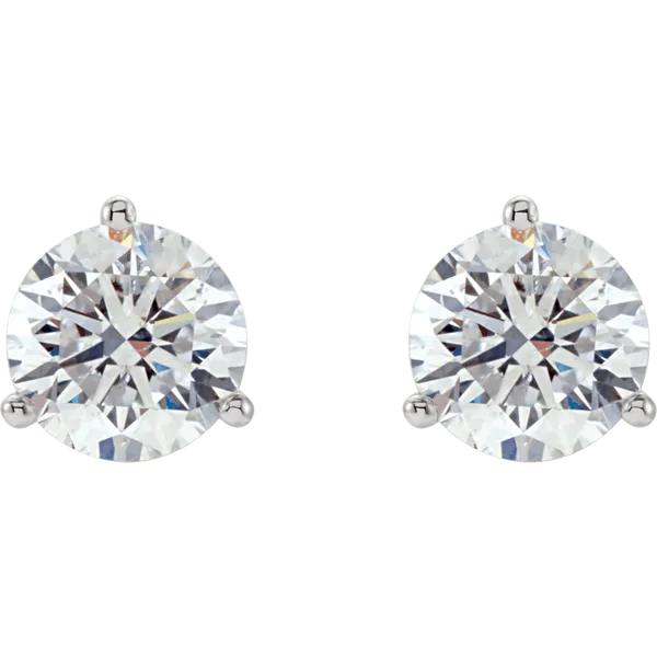 3-Prong Diamond Stud Earrings – 0.56ctw Image 2 Duke's Jewelers Springville, UT