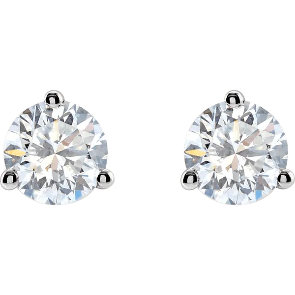 3-Prong Diamond Stud Earrings – 1.05ctw Image 2 Duke's Jewelers Springville, UT