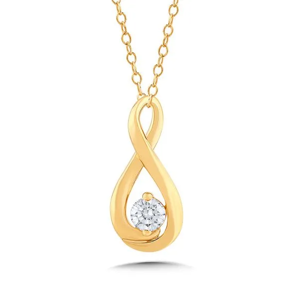 10K Infinity Spiral Diamond Necklace Duke's Jewelers Springville, UT