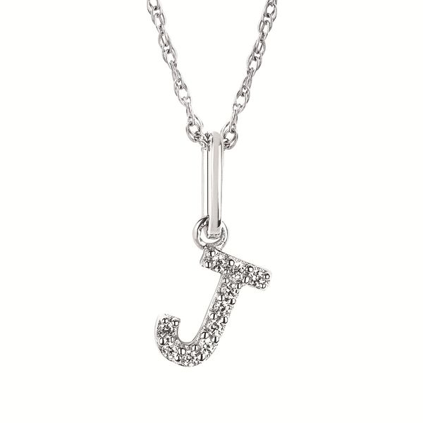 10K Gold Diamond Initial Necklace – Available in White or Yellow Gold Duke's Jewelers Springville, UT