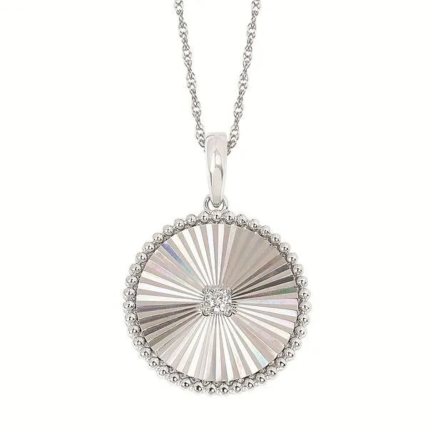 14K Gold Diamond Sunburst Disc Pendant – 0.04 CTW Duke's Jewelers Springville, UT