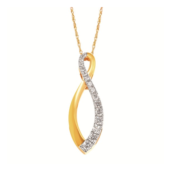 14K Yellow Gold Diamond Infinity Necklace Duke's Jewelers Springville, UT