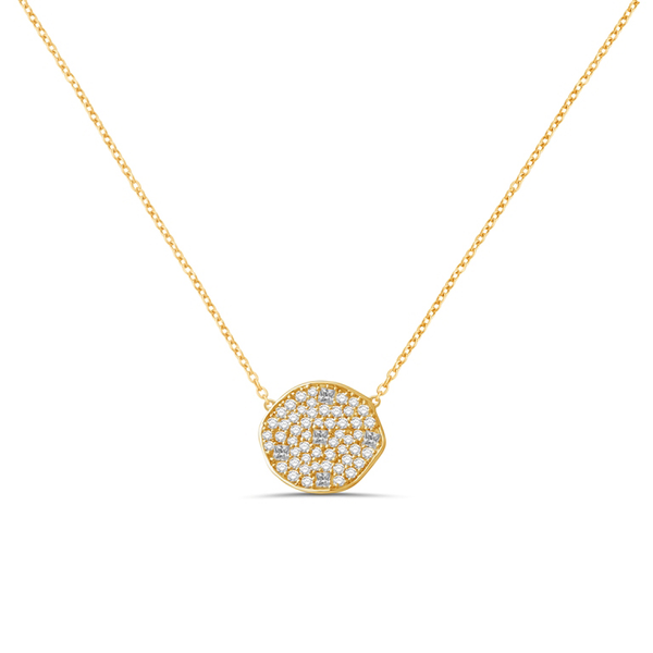 14K Yellow Gold Irregular Round Necklace Duke's Jewelers Springville, UT