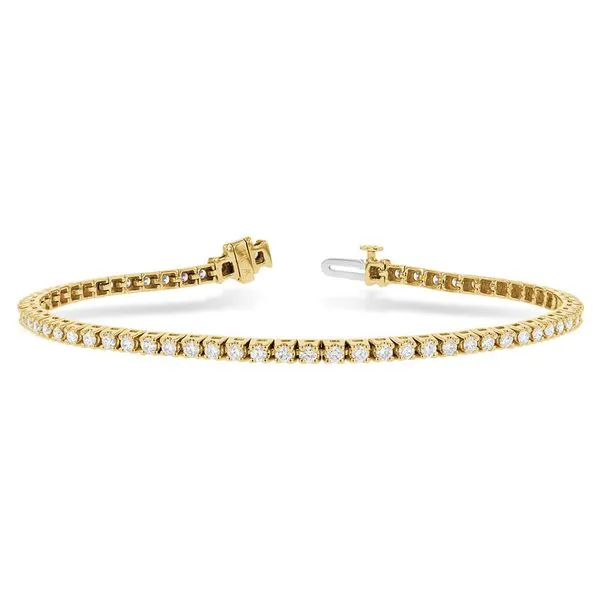 14K Yellow Gold Round Diamond Tennis Bracelet -- 2.0CTW Duke's Jewelers Springville, UT