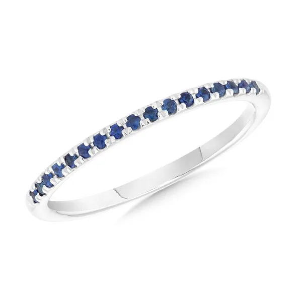 14K White Gold Sapphire Band Duke's Jewelers Springville, UT