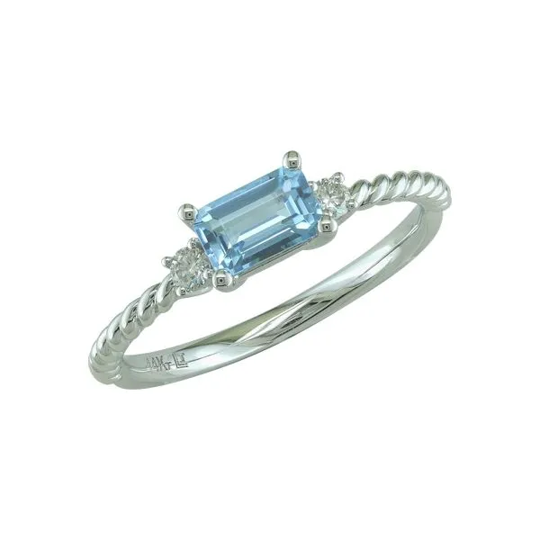Blue Topaz and Diamond Rope Ring Duke's Jewelers Springville, UT