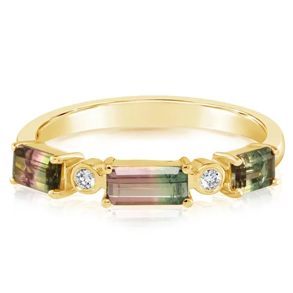 Bi-Color Tourmaline and Diamond Band Duke's Jewelers Springville, UT