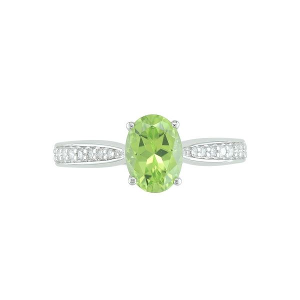 Oval Peridot and Diamond Ring Duke's Jewelers Springville, UT