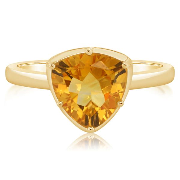 14K Gold Trillion Citrine Ring Duke's Jewelers Springville, UT