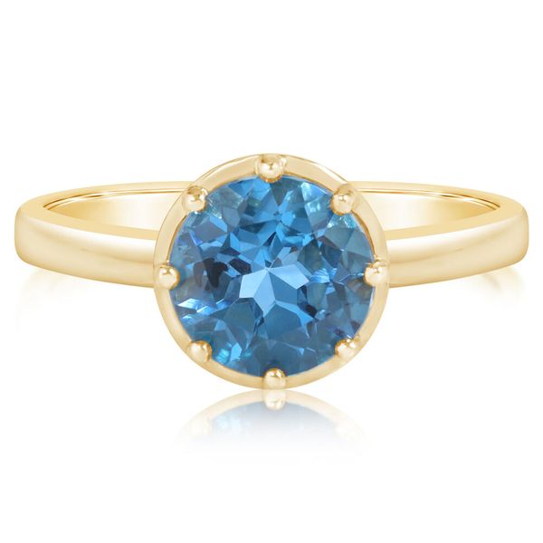 14k =Gold Blue Topaz Ring Duke's Jewelers Springville, UT