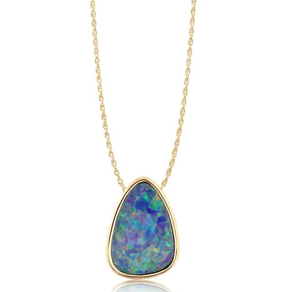 Australian Opal Doublet Slide Pendant Duke's Jewelers Springville, UT