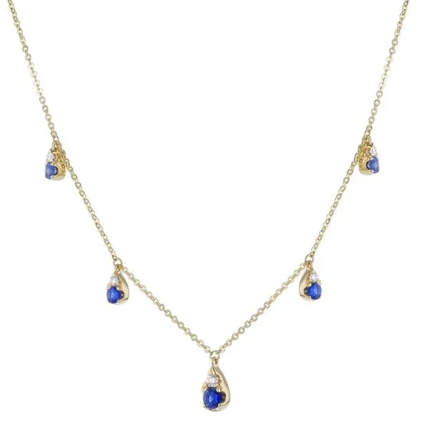 Sapphire and Diamond Station Necklace Duke's Jewelers Springville, UT