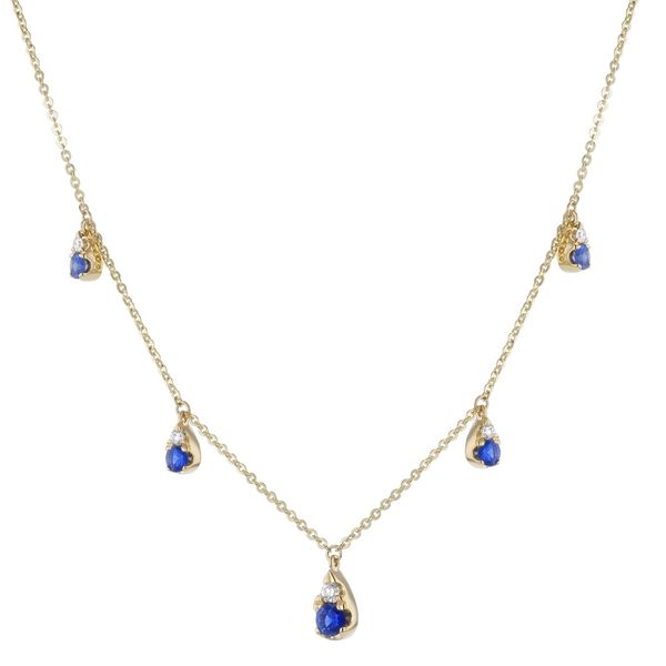 Sapphire and Diamond Station Necklace Duke's Jewelers Springville, UT