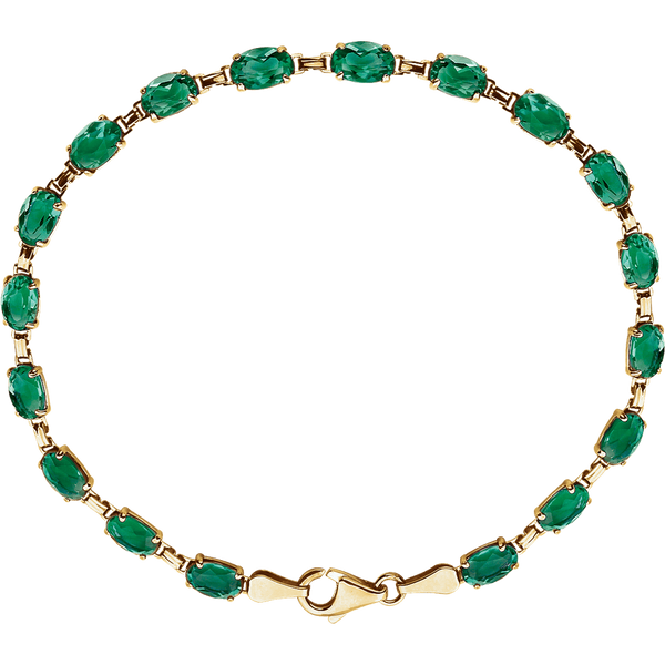 Oval Lab-Grown Emerald Tennis Bracelet Duke's Jewelers Springville, UT