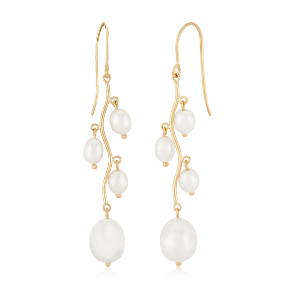 14k Gold Freshwater Pearl Drop Earrings Duke's Jewelers Springville, UT