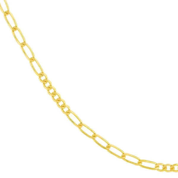 14k Yellow Gold Figaro Chain Image 3 Duke's Jewelers Springville, UT