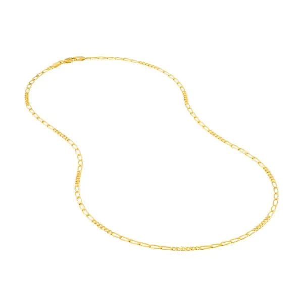 14k Yellow Gold Figaro Chain Image 4 Duke's Jewelers Springville, UT