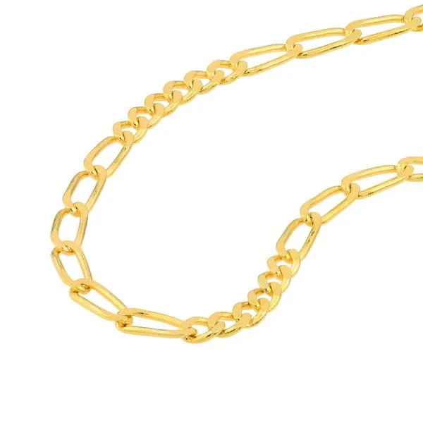 14k Yellow Gold Figaro Chain Image 5 Duke's Jewelers Springville, UT