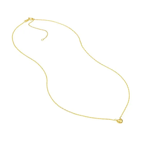 Small Puffy Heart Necklace Image 3 Duke's Jewelers Springville, UT
