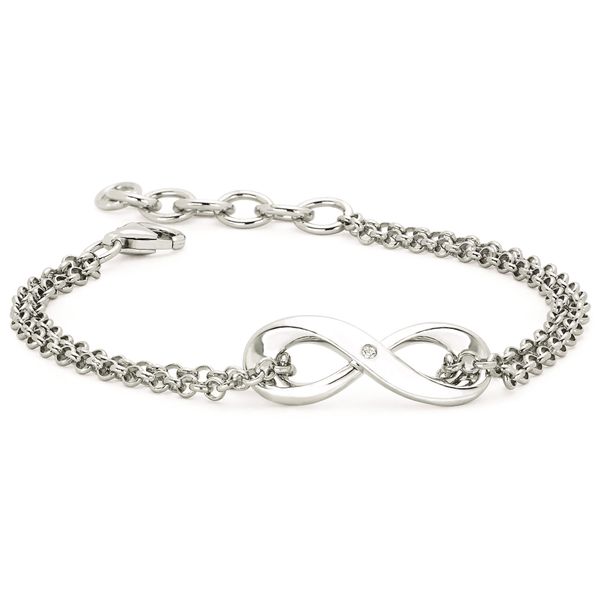 Sterling Silver Infinity Bracelet – 0.01 CTW Duke's Jewelers Springville, UT