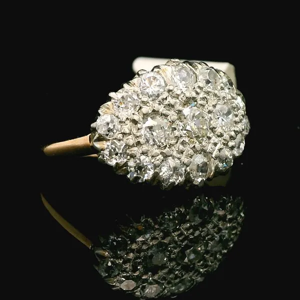 Vintage 14k Two Tone Diamond Anniversary Band Image 2 Duke's Jewelers Springville, UT