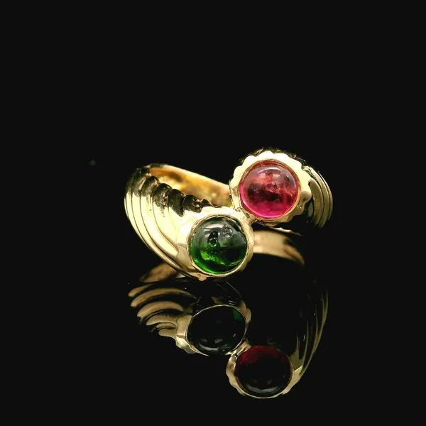 Vintage 14k Yellow Gold Pink & Green Touurmaline Ring Duke's Jewelers Springville, UT