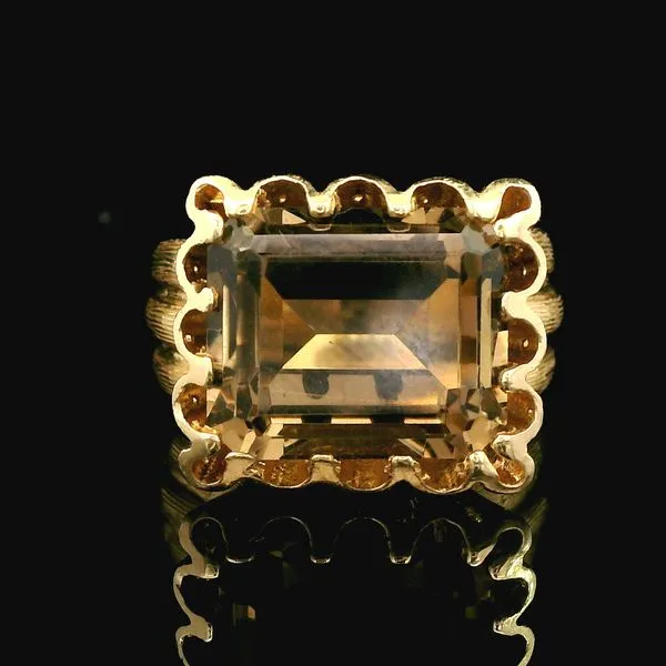 Vintage 14k Yellow Gold Smokey Quartz Ring Duke's Jewelers Springville, UT