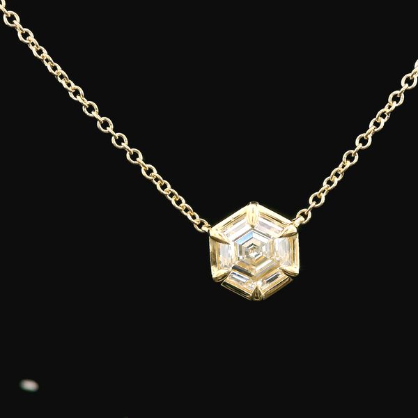 Hexagon Lab Created Diamond Necklace Duke's Jewelers Springville, UT