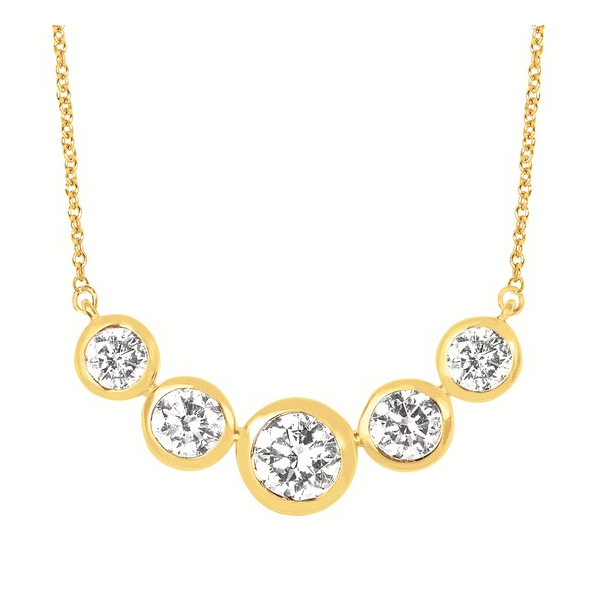 14K Yellow Gold Lab Grown Diamonds Eco-Brilliance Necklace Duke's Jewelers Springville, UT