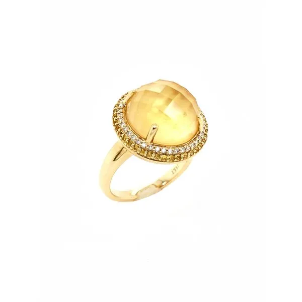 14K Yellow Gold Gemstone and Diamond Ring Elgin's Fine Jewelry Baton Rouge, LA