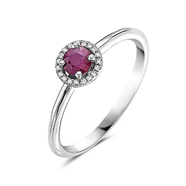 14 Karat White Gold Ruby Ring Elgin's Fine Jewelry Baton Rouge, LA