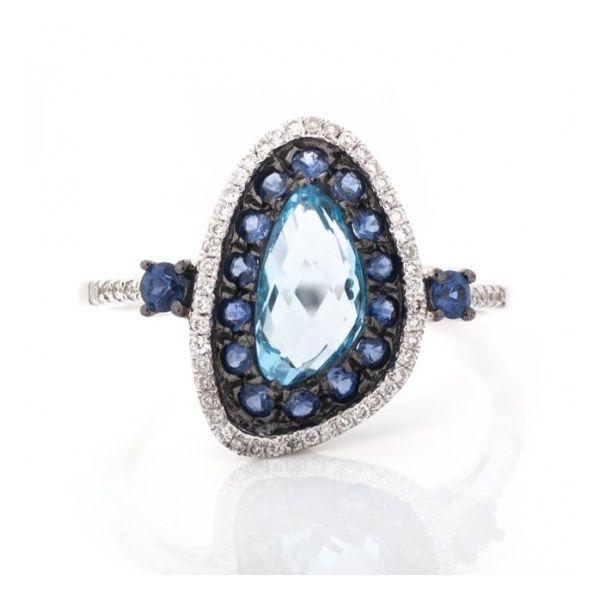 14K White Gold Blue Mystique Ring Elgin's Fine Jewelry Baton Rouge, LA