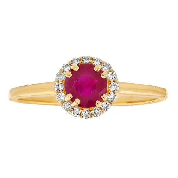 10K Yellow Gold Ruby Birthstone Ring Elgin's Fine Jewelry Baton Rouge, LA