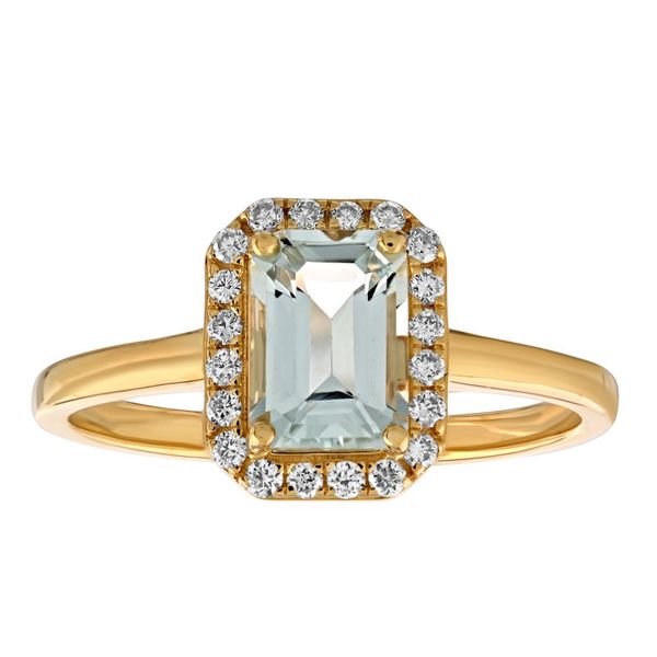 10k Yellow Gold March Birthstone Ring Elgin's Fine Jewelry Baton Rouge, LA